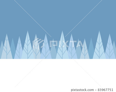 冬季景觀森林白色空間 83967751