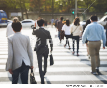Business People Walking on street Urban City District Business People Walking on street Urban City District 83968406