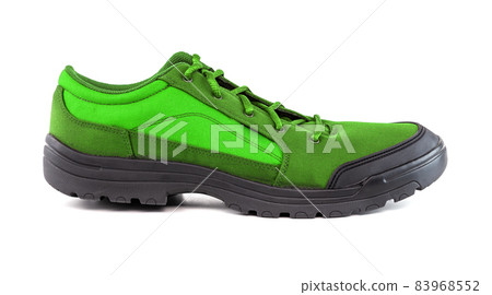 right cheap green hiking or hunting shoe isolated on white background right cheap green hiking or hunting shoe isolated on white background 83968552
