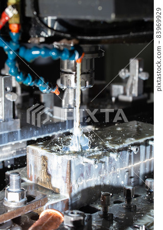 a process of cnc vertical reaming with liquid coolant flow a process of cnc vertical reaming with liquid coolant flow 83969929
