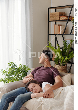 Married Couple Resting at Home Married Couple Resting at Home 83970598