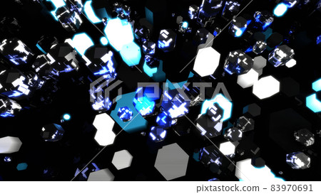 Tunnel VJ Nightclub Hexagonal Cyberspace Blue [There is another Ver] 83970691