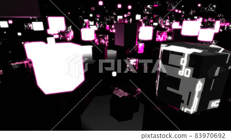 Tunnel VJ Night Club Hexagonal Cyberspace Purple [There is another Ver] 83970692