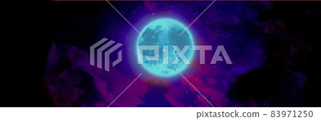 中秋星空奇月山水畫 83971250