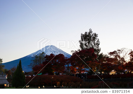 Mt. Fuji and autumn leaves from Lake Kawaguchiko, Yamanashi Prefecture Mt. Fuji and autumn leaves from Lake Kawaguchiko, Yamanashi Prefecture 83971354