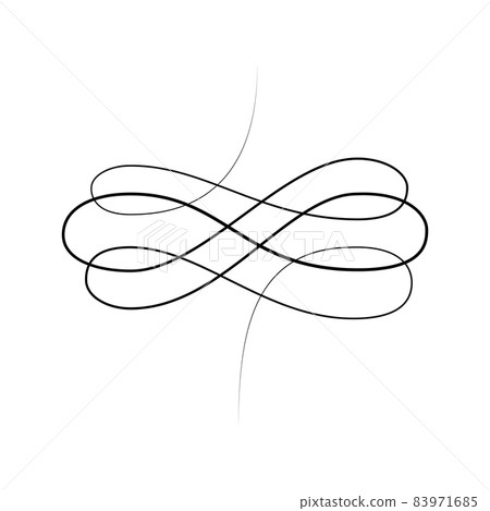 Cute decorative calligraphy element for page decoration on white Cute decorative calligraphy element for page decoration on white 83971685