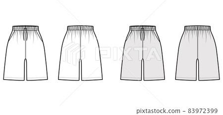 Active Shorts Sport training technical fashion illustration with elastic normal waist, high rise, Drawcord, pockets Active Shorts Sport training technical fashion illustration with elastic normal waist, high rise, Drawcord, pockets 83972399