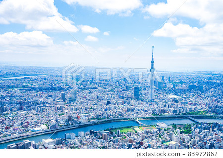 Tokyo Sky Tree / Aerial Photograph 83972862