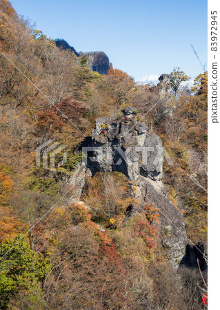 Mt. Myogi, the fourth stone gate seen from the viewing platform 83972945