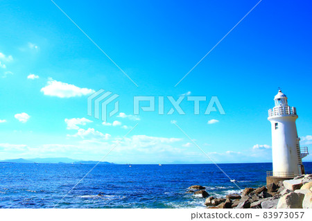 渥美半島前端伊良湖岬燈塔的景色 83973057