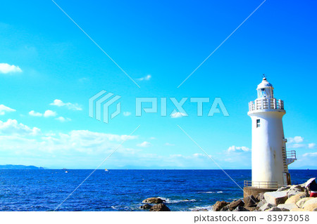 渥美半島前端伊良湖岬燈塔的景色 83973058