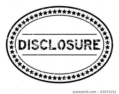 Grunge black disclosure word oval rubber seal stamp on white background Grunge black disclosure word oval rubber seal stamp on white background 83973252