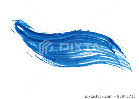 blue abstract watercolor paint brush stroke texture isolated on white background for logo and banner. design, creative, and illustration. 83973713
