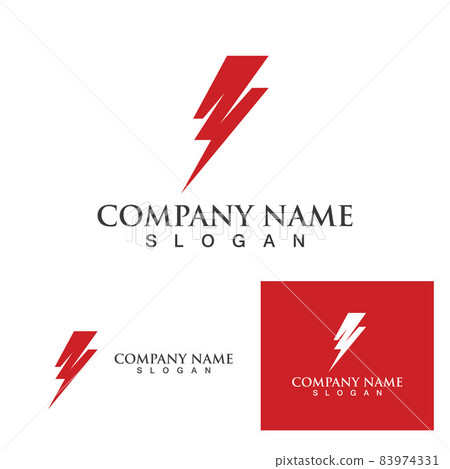 Thunderbolt lightning logo and symbol icon 83974331