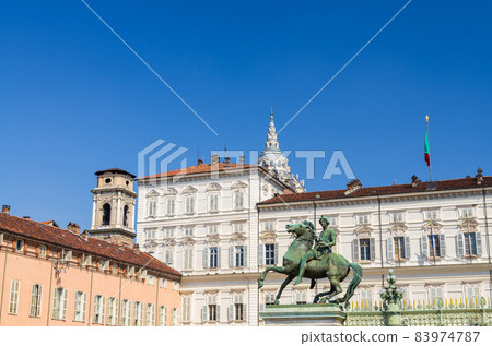 Royal Palace Palazzo Reale and San Lorenzo church building on Castle Square Piazza Castello 83974787