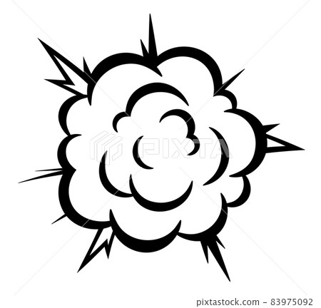 Illustration of explosion smoke_American style Illustration of explosion smoke_American style 83975092