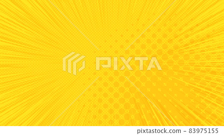 簡單的美式漫畫 background_concentrated line_dot gradient_yellow_16:9 83975155