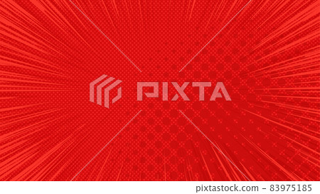 簡單的美式漫畫 background_concentrated line_dot gradient_red_16: 9 83975185