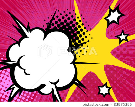 Explosion smoke background illustration_American style_pink Explosion smoke background illustration_American style_pink 83975396