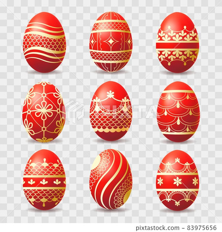 Red easter eggs 83975656