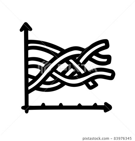 spaghetti plot line vector doodle simple icon spaghetti plot line vector doodle simple icon 83976345