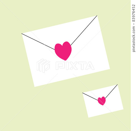 Illustration with two love letters - Stock Illustration [83976452] - PIXTA