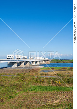 Tone River Musashi Ohashi Near Tone Ozeki Early autumn season 83977844