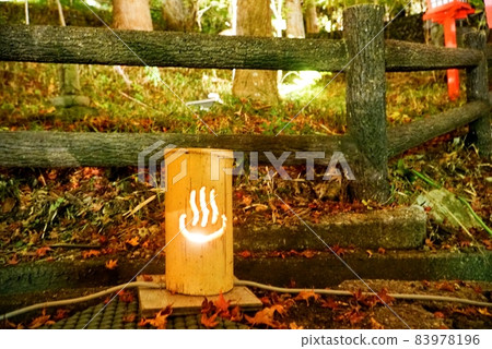 下呂溫泉寺的紅葉和可愛的燈籠 83978196