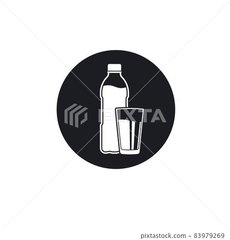 water bottle and glass icon vector... - Stock Illustration [83979269 ...