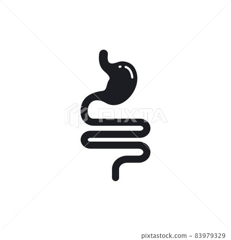black stomach icon vector illustration design template 83979329