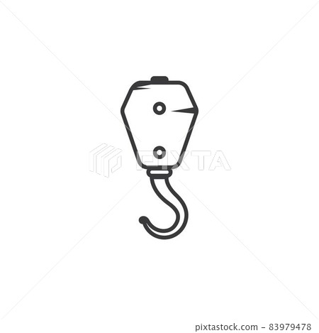 Crane hook line icon vector illustration design - Stock Illustration ...