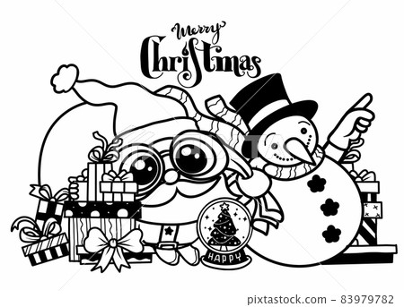 Hand drawn Christmas element collection ,Festive New Year  clipart 83979782