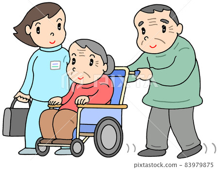 Elderly care / transportation assistance - Stock Illustration [83979875 ...