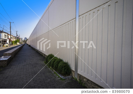 Fuchu Prison Fence White Wall Sunny 83980070