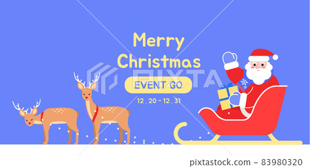 Merry Christmas Santa Claus Rudolph Design Merry Christmas Santa Claus Rudolph Design 83980320