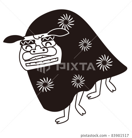 舞獅的矢量圖解 83981517