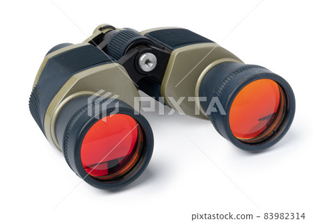 Pair of binoculars isolated on white background Pair of binoculars isolated on white background 83982314