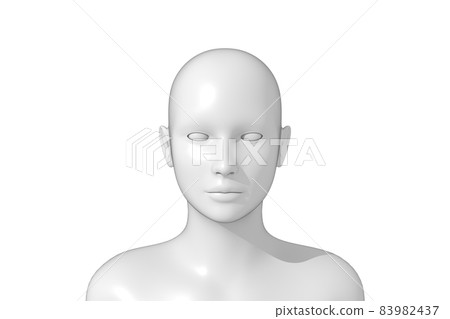 Female body head 3d 83982437