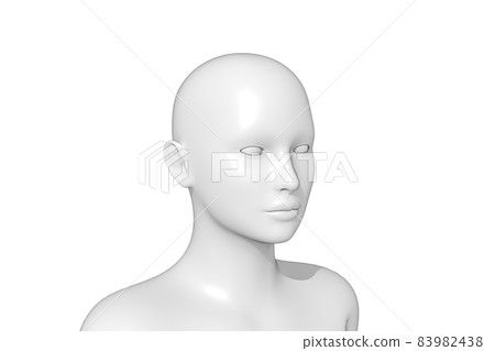 Female body head 3d 83982438
