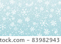 Snow background. Winter snowflakes on blue sky. Christmas background. Falling snow. 83982943