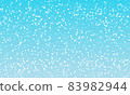 Snow background. Winter snowflakes on blue sky. Christmas background. Falling snow. 83982944