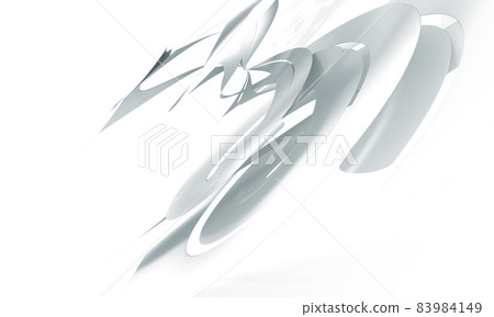 Abstract digital background with spiral object, 3d 83984149