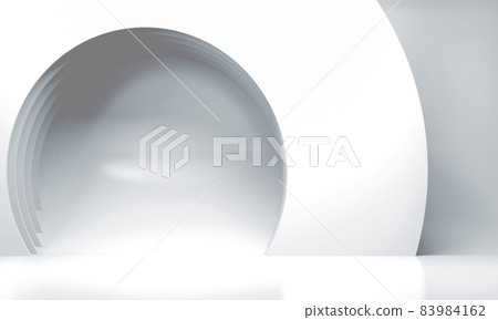 Abstract interior background with white arch portal. 3d 83984162
