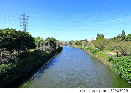 Scenery seen from Arakogawa Park Bridge, Minato-ku, Nagoya 83985019