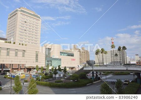 Cityscape in front of Tokushima station Cityscape in front of Tokushima station 83986240
