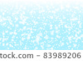 Snow background. Winter snowflakes on blue sky. Christmas background. Falling snow. 83989206