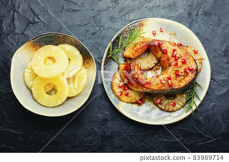 Tasty baked salmont steak Tasty baked salmont steak 83989714