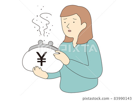 Image of money disappearing quickly Line drawing Image of money disappearing quickly Line drawing 83990143