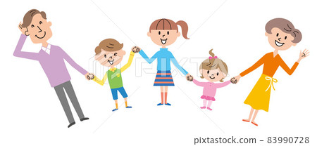 五口之家的插圖 83990728