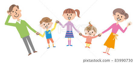 五口之家的插圖 83990730